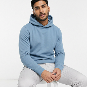 High Fashion Solid Front No String <b>Hoodie</b> Pullover Regular Fit Men Polyester/Cotton Quick Dry Breathable Winter Customize - Product Image 1