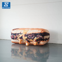 Modèle de sandwich gonflable personnalisé pour festivals culinaires en plein air, publicité pour marchés, décoration alimentaire gonflable