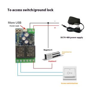 YiweiLian 7-48VDC Interrupteur de verrouillage électrique 10A Max. Contacts de relais passifs de courant <span class=keywords><strong>WiFi</strong></span> Interrupteur bidirectionnel-Normalement ouvert normalement fermé - Product Image 4