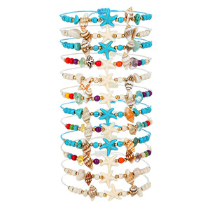 Fashion Jewelry Set <b>Beaded</b> <b>Bracelets</b> Starfish Seashell Summer Beach Ocean Style Unisex Gift - Product Image 5
