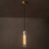 Lustre moderne pour salon, simple, en verre transparent