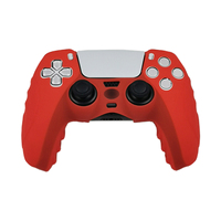 Coque de protection en silicone souple antidérapante avec texture texturée, disponible en plusieurs couleurs, pour manette PS5 DualSense, avec une meilleure adhérence.