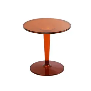 Transparent tea table, Simple modern creative side table ,Small household round table Acrylic crystal side table