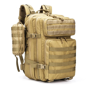 Grand sac à dos tactique d'assaut 3P 45L imperméable à l'eau, sac à fermeture éclair pour hommes, sports de plein air, randonnée - Product Image 3