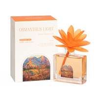 Mescente Luxury OEM 120 ml Huile essentielle d'aromathérapie Parfum d'ambiance pour la maison Diffuseur à bâtonnets en céramique avec fleur en bois
