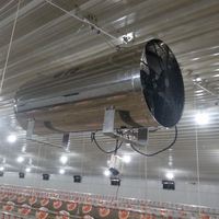 Chauffage au gaz / Chauffage avec une puissance de 75 kW, 65 kW pour élevage de volailles, alimentation des poulets / Poulailler / Chauffage industriel