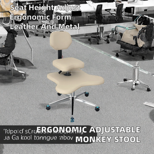 Taburete Ergonómico Tipo Monkey con Asiento Ajustable y Plataforma Elevadora Acolchada Moderna - Para Oficina en Casa y Uso en Oficina, Silla para Arrodillarse/Ponerse en Cuclillas - Product Image 2