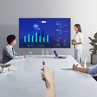 65-дюймовый интерактивный электронный планшет-доска с Windows 10/11, 40 точками касания, дисплеем 4K UHD, процессором Intel Core I3/i5/i7, 2+32 ГБ, 48 МП