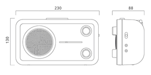 วิทยุพกพาพลาสติกดีไซน์ทันสมัย 2 ย่านความถี่ FM AM แบบอนาล็อก ใช้ไฟ AC/DC กำลังขับ 500mW ลำโพงโมโน ช่องเสียบหูฟังแบบ Aux พร้อมหูหิ้ว - Product Image 5