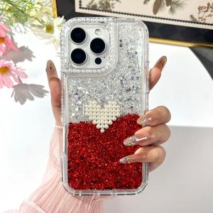 Diamond Jewelry <span class=keywords><strong>Love</strong></span> Heart Phone Cases para iPhone 17 16 15 Pro Max Lanyard Phone Cover Fundas Para Celulares - Product Image 4