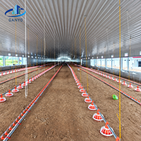 Bâtiment d'élevage porcin préfabriqué en structure métallique pour projets de porcherie