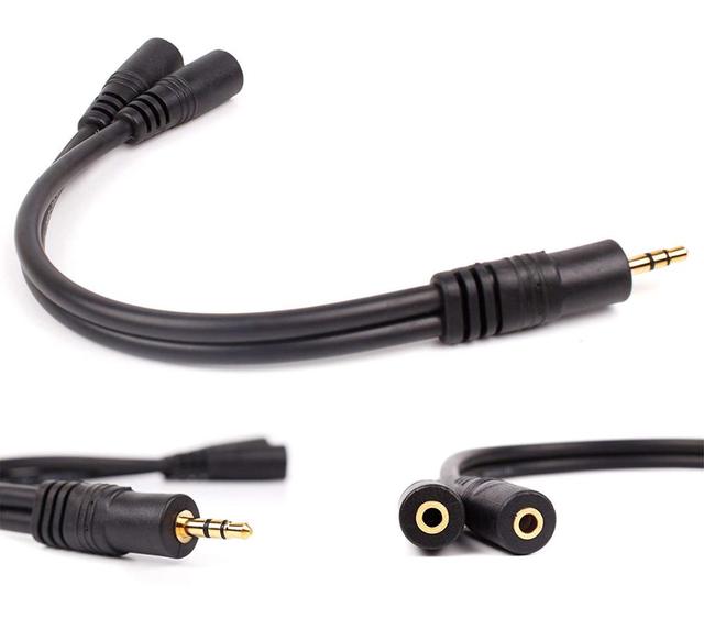 Usb Splitter Tesco 3.5mm Gold-Plated Headphones Split Adapter With Two Headphone Ports