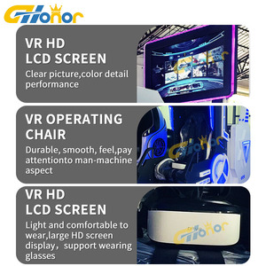 Công viên giải trí tương tác 360 độ đồng tiền hoạt động trò chơi VR ghế giả lập 9D thực tế ảo VR nhà sản xuất máy trò chơi - Product Image 4