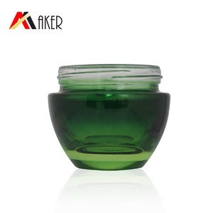15 ml 50 ml de luxe vert dégradé en verre cosmétique pot de crème avec couvercle à vis noir et intérieur casquette - Product Image 3