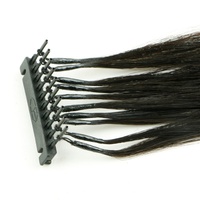 Venta de Fábrica FH, Extensiones de Cabello Remy Liso de 100g/paquete, 10D 6D, Cabello Humano de Grado Europeo, Cabello Virgen Ruso para Mujeres