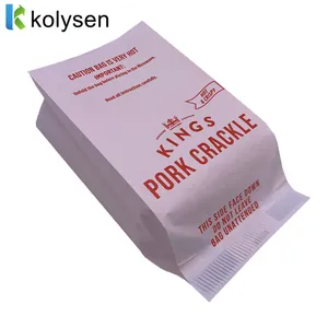 Vetvrije Vierkante Bodem Pop Corn Verpakking Food Grade Papier Magnetron Popcorn Papieren Zakken