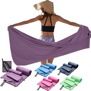 Serviette de sport en microfibre personnalisée, couleur unie, absorbant l'eau et la transpiration, séchage rapide, pour voyage, gym et sport - Product Image 1