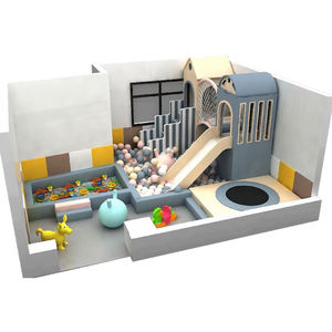 ערכת משחק מקורה לילדים עם בריכת כדורים, מגלשה וטרמפולינה, ניתנת להתאמה אישית, לגן ילדים ולחדר משחקים, ישירות מהמפעל - Product Image 2