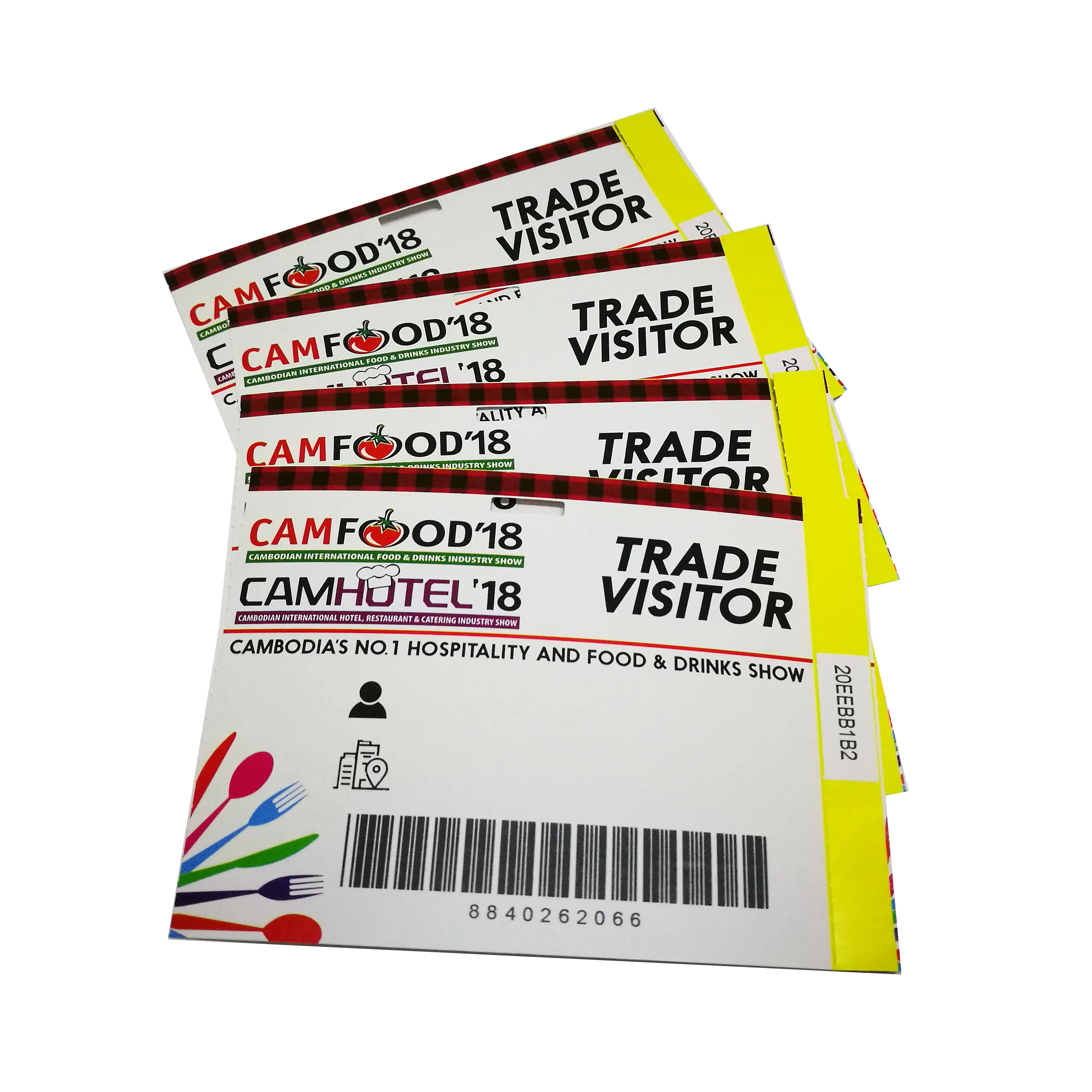 Entrance ticket security printing