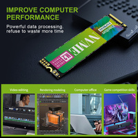 SSD M.2 NVME PCIE 3.0 Ymeiton Mixed Speed NVME3.0 2280 128GB 256GB PCIE3.0 untuk Laptop Internal Solid State Disk Menggunakan Chip Bekas