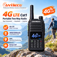 Radio bidirectionnelle portable Anysecu HD560 NA EU 4G LTE Cat1 PoC avec carte SIM, plateforme Real-PTT, GPS et prise en charge des appels téléphoniques