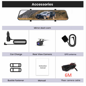 12 pouces rétroviseur double caméra enregistreur vidéo voiture boîte noire 4K avant arrière Dash Cam avec WIFI GPS IMX Sony 415 <span class=keywords><strong>pour</strong></span> les voitures - Product Image 6