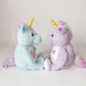 Cartoon Kids Rainbow Horse Plush Toy Pony Unicorn Doll Toys For Children