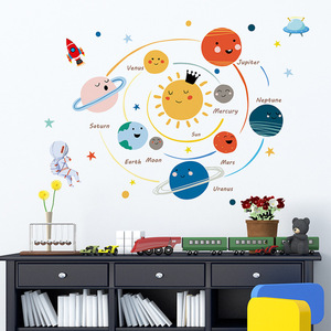 Cartoon Solar System Vinyl <strong>Wall</strong> <strong>Stickers</strong> Children Room Decoration Boy Kids Rooms <strong>Wall</strong> Decor <strong>Nursery</strong> Decorate DIY Art Murals Home - Product Image 2