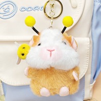 Nouvel Arrivage : Adorables Figurines en Peluche, Pendentifs et Accessoires, Poupées pour Machine à Pinces, Animaux à Suspendre au Sac (Hamster), Jouets et Porte-clés en Peluche (Cochon)