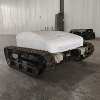 Tondeuse électrique télécommandée robuste de 800 mm, alimentée par batterie au lithium, sur chenilles, pour paillis d'herbe, certifiée CE EPA, pour vergers et fermes, 4000W