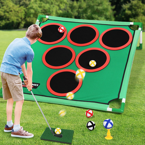<span class=keywords><strong>Jeu</strong></span> de <span class=keywords><strong>mini</strong></span>-<span class=keywords><strong>golf</strong></span> pour l'extérieur, intérieur et familial, pour la pratique du swing, <span class=keywords><strong>jeu</strong></span> de <span class=keywords><strong>mini</strong></span>-chipping pour planches à velcro, balles en plastique collantes - Product Image 1