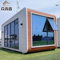 Maison conteneur modulaire préfabriquée de luxe en acier, type capsule Apple, pour usage hôtelier et bureautique, cabine de couchage écologique pour terrains vierges 20FT/40FT