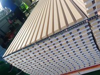 Panneau acoustique en bois MDF écologique pour hôtels et appartements, NRC élevé 0,9, cloison insonorisante au design moderne