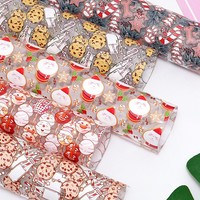 30*120CM Motif Personnalisé Dessert Crème Glacée Transparent PVC Vinyle Cuir Clair Voir Tissu pour Couture Patchwork