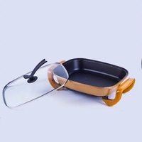 Poêle électrique domestique de 40 cm, 1500 watts, avec revêtement antiadhésif