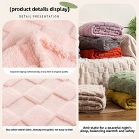 Plaid en taffetas jacquard à carreaux, couverture épaisse en molleton de coton avec teinture réactive pour la sieste sur canapé, la maison et les commandes en gros