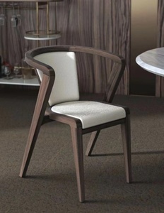 Sedia da Pranzo per Ristorante e <span class=keywords><strong>Cucina</strong></span> in Legno con Schienale in Rattan Vimini e Morbido Cuscino - Campione Gratuito - Product Image 4