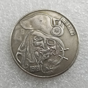 Pièce de monnaie américaine Hobo, dollar américain Morgan 1919, <span class=keywords><strong>Capitaine</strong></span> pirate Jack Sparrow. Pièce de monnaie Hobo américaine. - Product Image 4