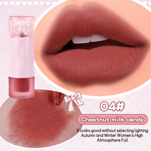 ลิปครีมเนื้อแมทกำมะหยี่ ติดทนนาน ไม่ติดแก้ว สีแดงนู้ด ขายส่ง - Product Image 2
