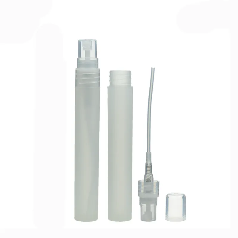 2ml 5ml 8ml 10ml mini frosted pen for perfume sample PP pocket tube hand sanitizer plastic atomizer portable spray bottle