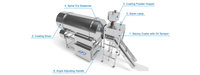 Nouvelle machine d'enduction industrielle de poudre savoureuse de casse-croûte de tambour de revêtement de pop-corn pour des usines