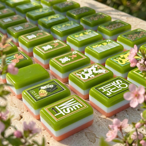 Elegante Juego de Mahjong Americano con Diseño Floral, Regalo Portátil de Acrílico de Primera Calidad, Ideal para Reuniones y Regalos - Product Image 5