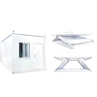 Maison conteneur pliable directement de l'usine, kit de maison préfabriquée modulaire de 20 pieds, petite maison isolée en acier, bureau mobile