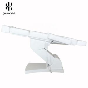 Electric Lift Modern <b>Foldable</b> 3 Motor PU Leather Beauty Salon Spa Facial Bed <b>with</b> Adjustable <b>Legs</b> & Backrest - Product Image 4