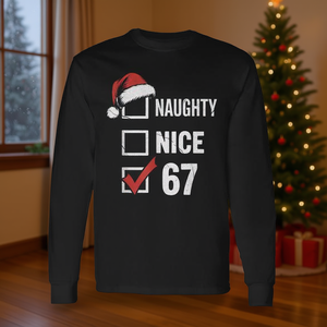 Maglietta a maniche lunghe Christmas Naughty Nice 67 per i regali natalizi di Gen Alpha - Product Image 4