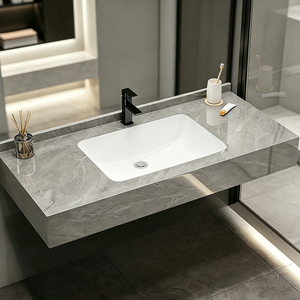 Fabricant professionnel de lavabos suspendus au mur, design minimaliste, lavabo de salle de bain, <span class=keywords><strong>surface</strong></span> lisse, anti-humidité - Product Image 3