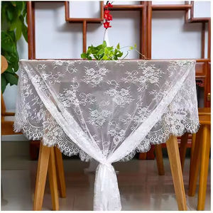 Zelo personalizzato personalizzato formato personalizzato tovaglia di <span class=keywords><strong>pizzo</strong></span> <span class=keywords><strong>bianco</strong></span> Vintage ricamato copertura del tavolo di <span class=keywords><strong>pizzo</strong></span> per la festa di nozze a casa all'aperto - Product Image 3