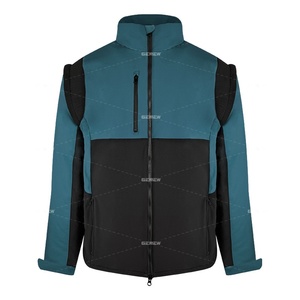 Chaqueta Softshell para hombre, transpirable, a prueba de viento, ropa de trabajo de invierno, servicio OEM, soporte de poliéster, cremallera, bloqueo de colores, caza, trotar - Product Image 1