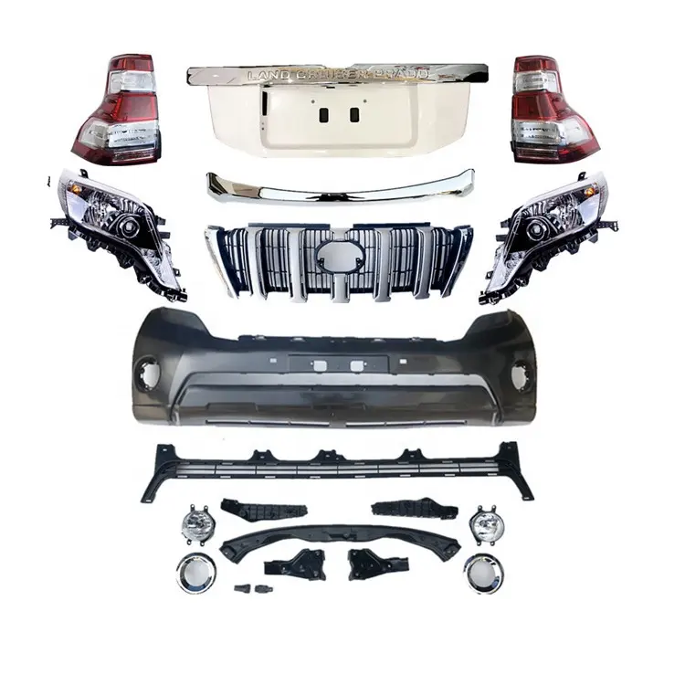 Auto Parts Other Exterior Plastic Modified Bumper Body kit 10-13 Upgrade Facelift To 14-17 Body Kits For Land Cruiser Prado