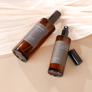 Chai xịt thủy tinh hổ phách 200ml có thể tùy chỉnh, lọ đựng nước hoa/nước thơm rỗng, có nhãn, kèm nắp, dùng làm lọ đựng nến - Product Image 4